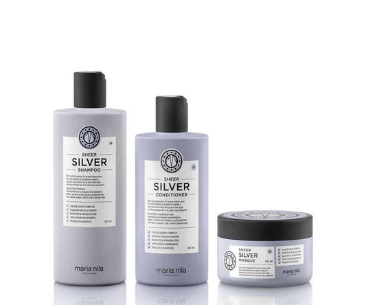 Maria Nila Sheer Silver Luxe Set - 350+300+250ml (shampoo, conditioner en haarmasker)