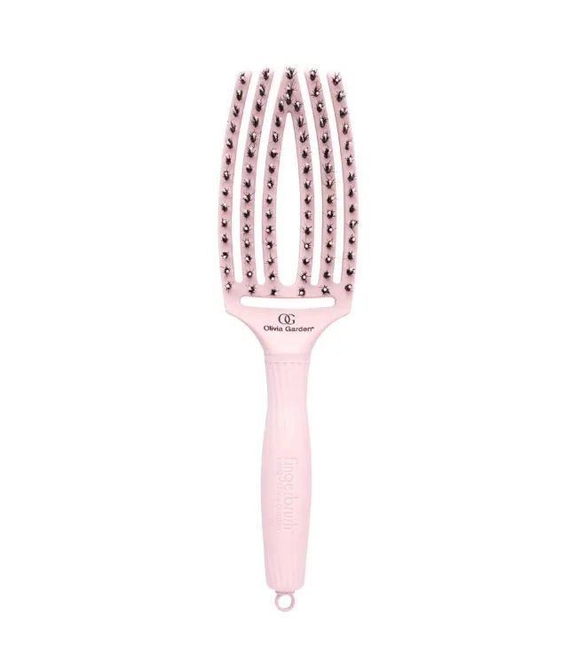 Olivia Garden Borstel Fingerbrush Combo Medium Pastel Pink