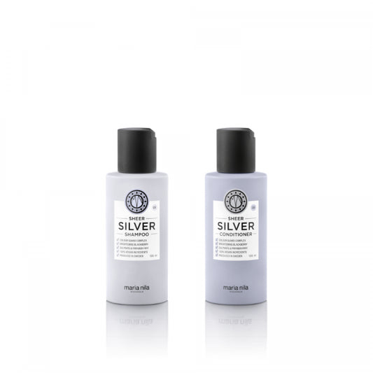 Maria Nila Sheer Silver Travel Set (Shampoo + Conditioner)